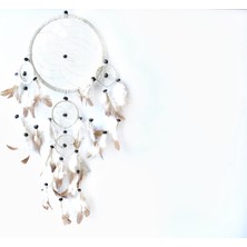 Miamantra Üç Gözlü Beyaz Rüya Kapanı / Dreamcatcher 16,5 cm çap