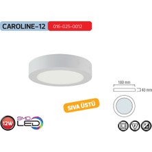 Horoz Caroline 12 6000K Beyaz Işık 12W Beyaz Sıva Üstü Panel
