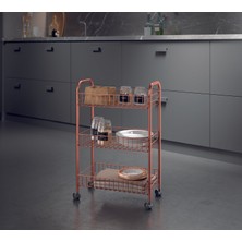 Metaltex Lugano Copper  3 Katlı Raf
