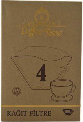 Coffee Time 4 Numara 100'Lü Kahve Filtre Kağıdı