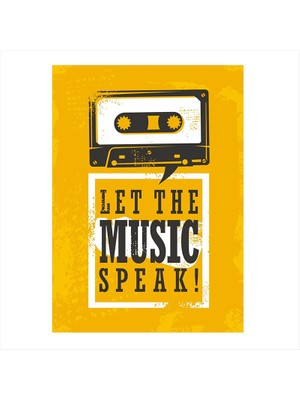 Cakasepetim Ahşap Tablo Müzik Konuşsun Afiş