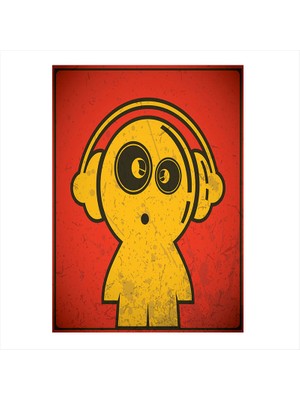 Cakasepetim Ahşap Tablo Müzik Dinleyen Adam