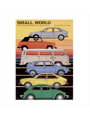 Cakasepetim Ahşap Tablo Volkswagen Ufak Dünya Afiş