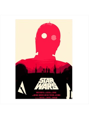 Cakasepetim Ahşap Tablo Star Wars 3PO afiş