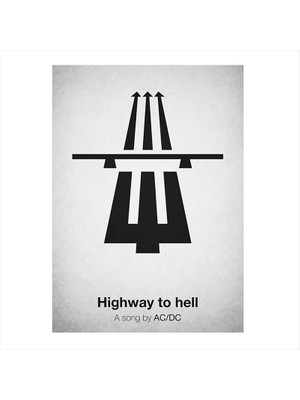 Cakasepetim Ahşap Tablo Ac Dc Highway To Hell Afiş