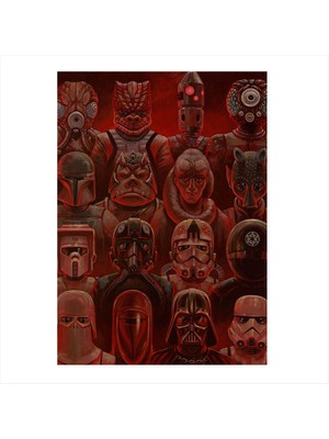 Cakasepetim Ahşap Tablo Star Wars Karakterler