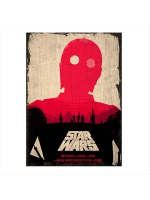 Cakasepetim Ahşap Tablo Star Wars Poster