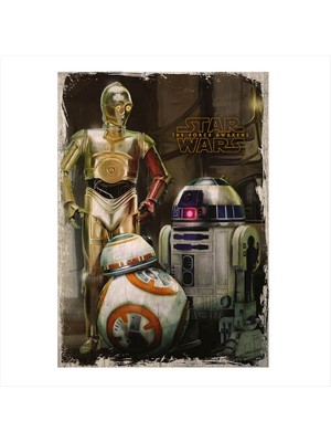 Cakasepetim Ahşap Tablo Starwars Temalı retro tablo