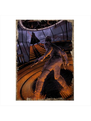 Cakasepetim Ahşap Tablo Eskitilmiş Starwars Afiş