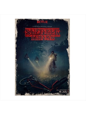 Cakasepetim Ahşap Tablo Stranger Things Afiş