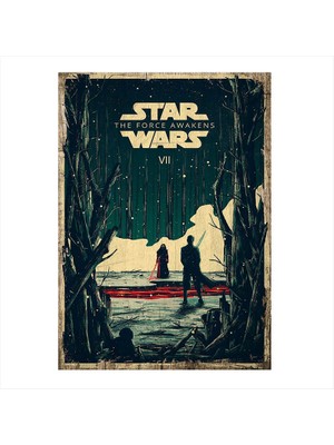 Cakasepetim Ahşap Tablo Star Wars The Force Awakens 7