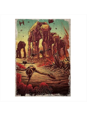 Cakasepetim Ahşap Tablo Star Wars The Last Jedi