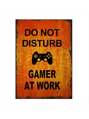 Cakasepetim Ahşap Tablo Rahatsız Etmeyin Oyuncu Çalışıyor