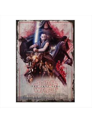 Cakasepetim Ahşap Tablo Star Wars The Last Jedi