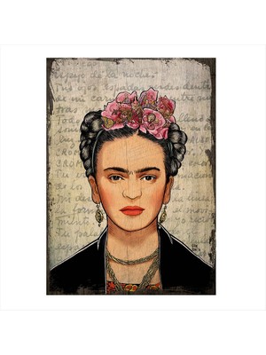 Cakasepetim Ahşap Tablo Frida Kahlo