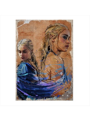 Cakasepetim Ahşap Tablo Daenerys Targaryen Game Of Thrones