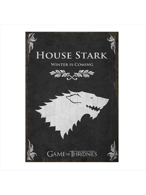 Cakasepetim Ahşap Tablo House Stark Winter is Comming