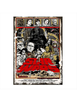 Cakasepetim Ahşap Tablo Star Wars Çizgi Roman Afiş