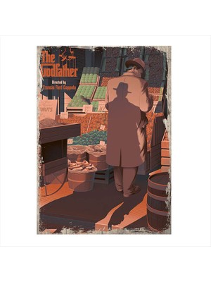 Cakasepetim Ahşap Tablo The Godfather Resim