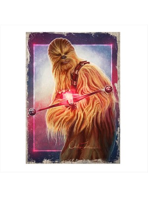 Cakasepetim Ahşap Tablo Star Wars Chewbacca