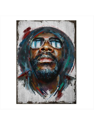 Cakasepetim Ahşap Tablo Gözlüklü Adam