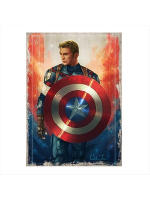 Cakasepetim Ahşap Tablo Kaptan Amerika