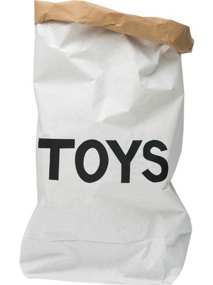 Bugy Bagy Paperbag Dekoratif Çamaşır ve Oyuncak Sepeti Saklama Kutusu Oda Aksesuarı TOYS Büyük Boy