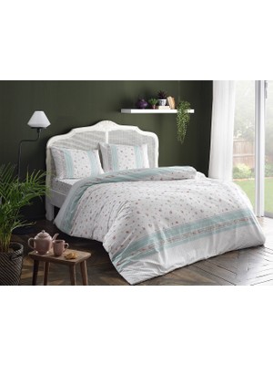 Taç Ranforce Çift Kişilik Nevresim Takımı Lalita Mint