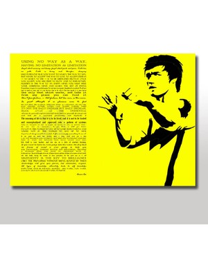 Cakasepetim Ahşap Tablo Bruce Lee Ve Motivasyon