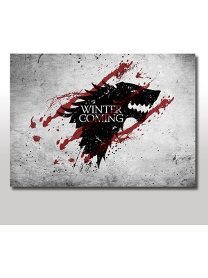 Cakasepetim Ahşap Tablo Game Of Thrones Stark Winter İs Comming