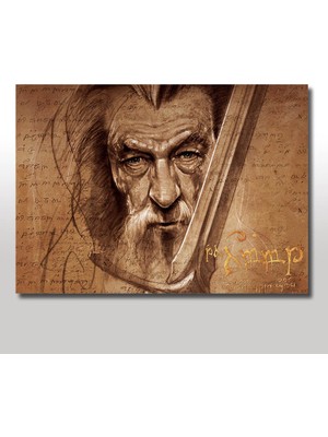 Cakasepetim Ahşap Tablo Yüzüklerin Efendisi Gandalf