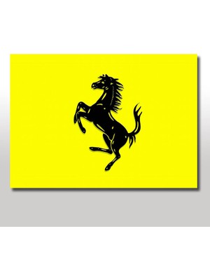 Cakasepetim Ahşap Tablo Ferrari Logo