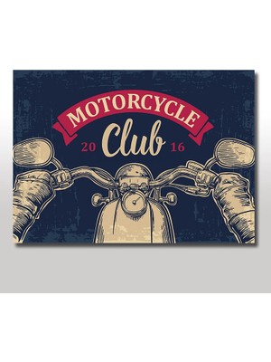 Cakasepetim Ahşap Tablo Motorcycle Club