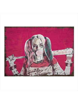 Cakasepetim Ahşap Tablo Harley Quinn