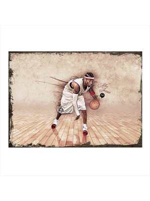 Cakasepetim Ahşap Tablo Nba Allen Iverson