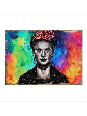 Tablomega Ahşap Tablo Frida Kahlo
