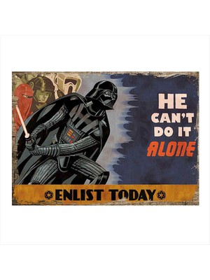 Cakasepetim Ahşap Tablo Star Wars Black Force