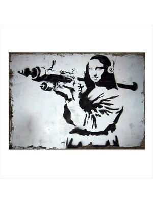 Cakasepetim Ahşap Tablo Mona Lisa Ve Roket