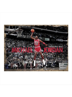 Cakasepetim Ahşap Tablo Chicago Bulls Micheal Jordan