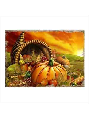 Tablomega Ahşap Tablo Bahar Sepeti Meyva Ve Sebzeler