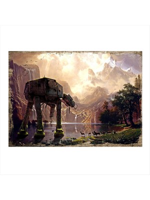 Cakasepetim Ahşap Tablo Star Wars At At Walker