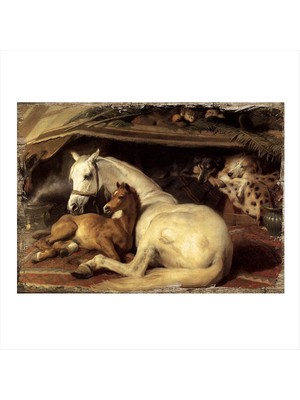 Cakasepetim Ahşap Tablo Atlar Ve Köpekler