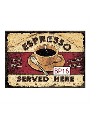 Cakasepetim Ahşap Tablo Espresso Afiş