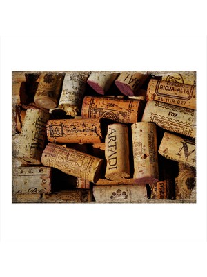 Tablomega Ahşap Tablo Şarap Mantarları