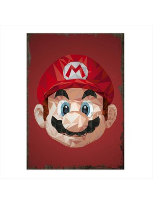 Cakasepetim Ahşap Tablo Pirizma Portreli Mario