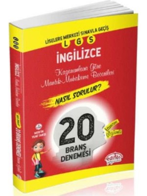 Editör Yayınları LGS İngilizce Kazanımlara Göre Mantık-Muhakeme Becerileri Nasıl Sorulur