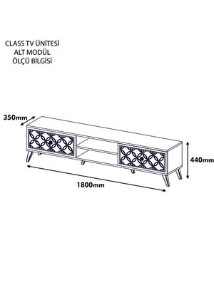 Variant Class Tv Ünitesi Alt Modül - Ceviz / Krem