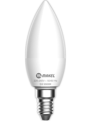 Makel 3W Buji Tipi 6500K E14 Beyaz Işık