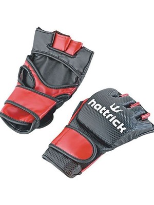 Hattrick Siyah MMA Eldiveni Dokulu PU Deri Ayarlanabilir Bilek Yapısı ile Antrenman İçin