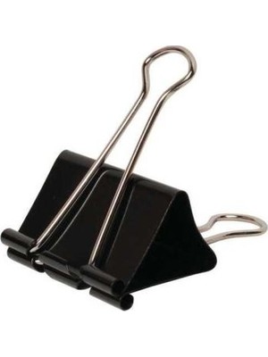 Kraf Binder Clips Evrak Düzenleyici Siyah 15 Mm 12 Adet 415G Kaliteli Kıskaç